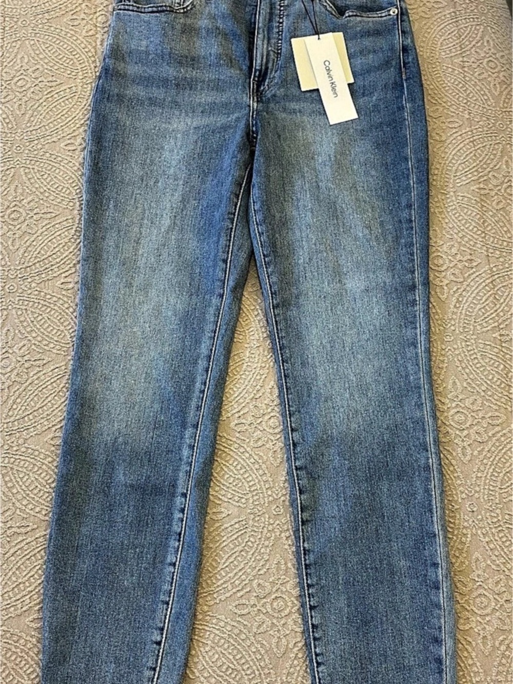 Calvin Klein High Rise Skinny Jeans Blue Waist 29 NWT